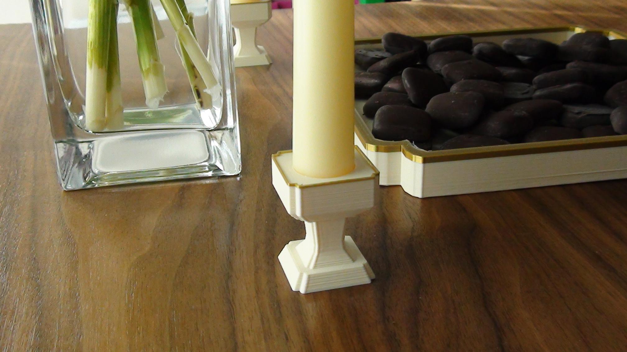 Round Corners Candlestick 3d model