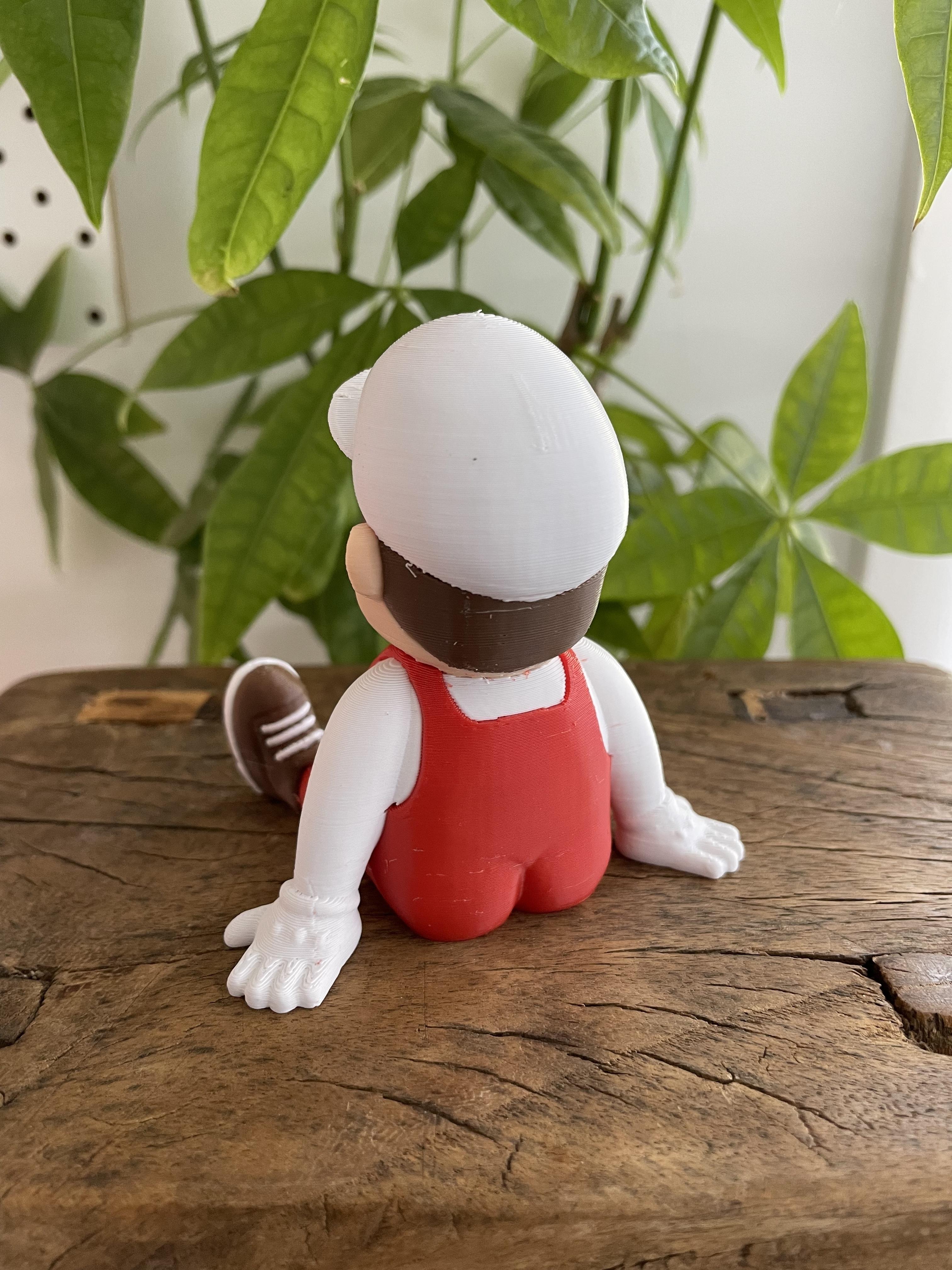 Super Chubby Mario Bros Figurine And Phone Holder / No Supports 3d model