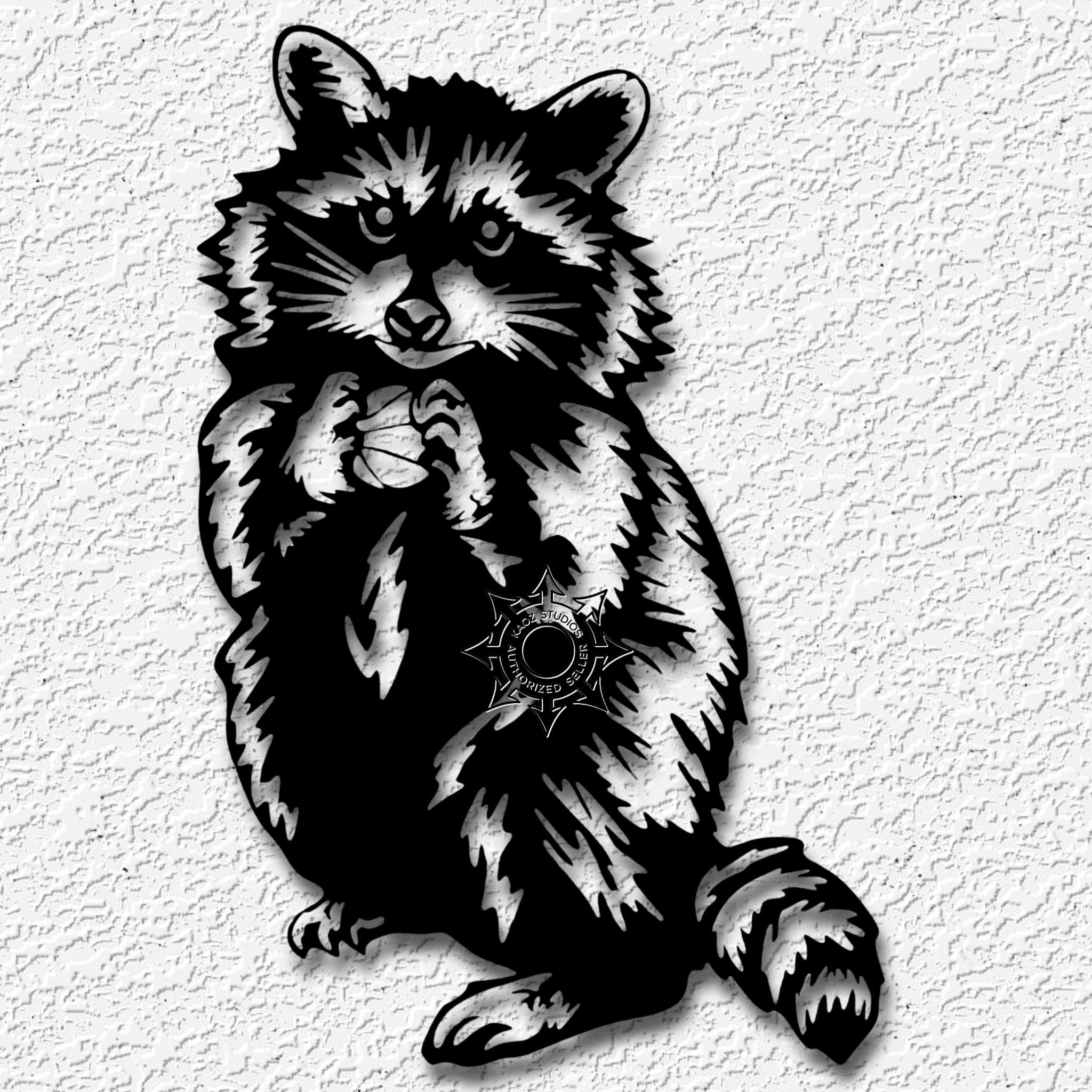 raccoon wall art woodland animal decor 3d model