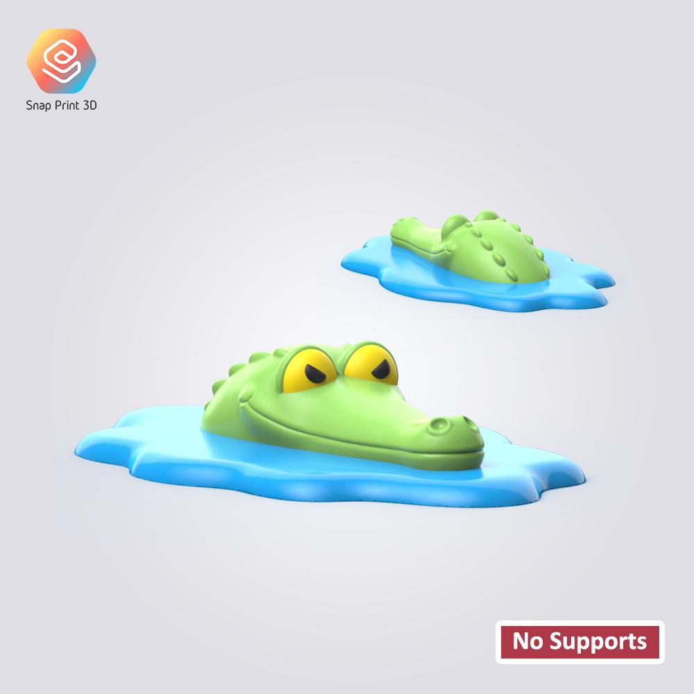 Swimming Crocodile 3d model