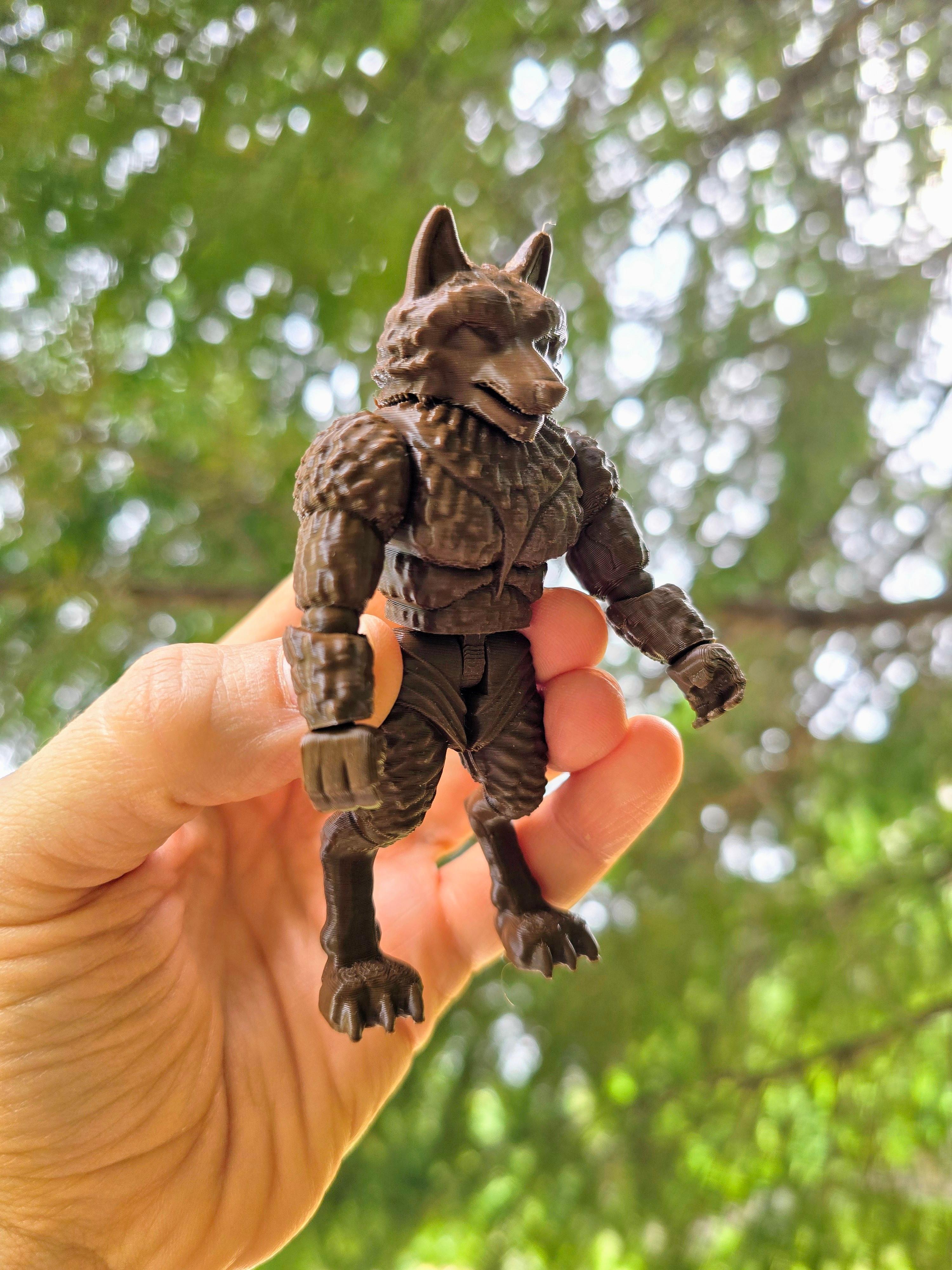 Articulated Retro Werewolf Warrior Action Figure 3d model