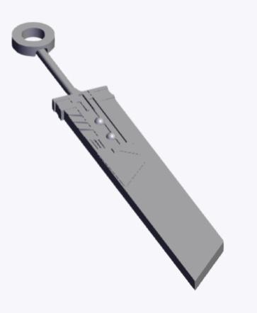 FF sword keychain 3d model
