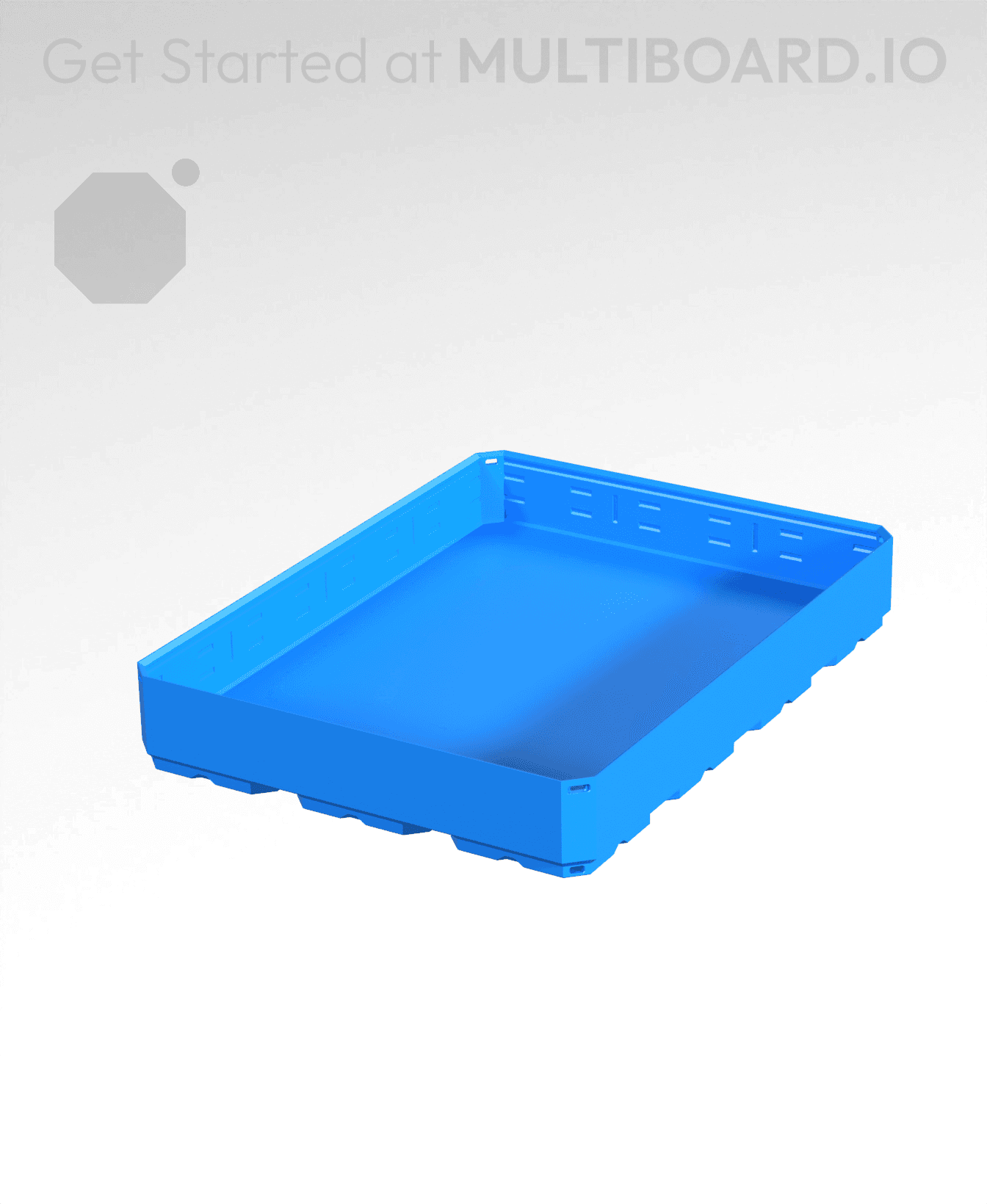 3x4x0.5 - Simple Walls - Multibin Shell 3d model