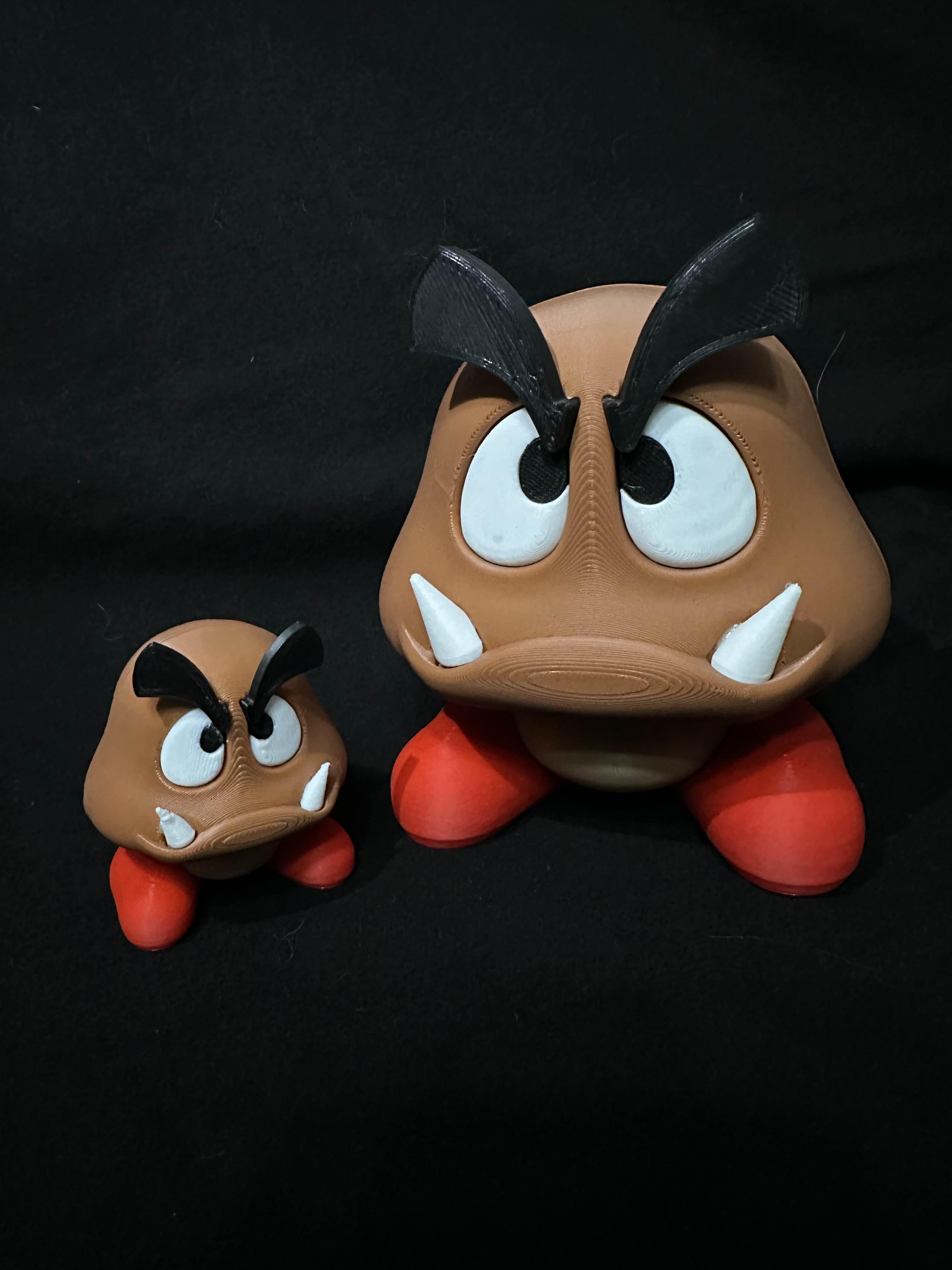 Paper Goomba – Multi Part - One at 100%, the other at 200%. Love the model. - 3d model