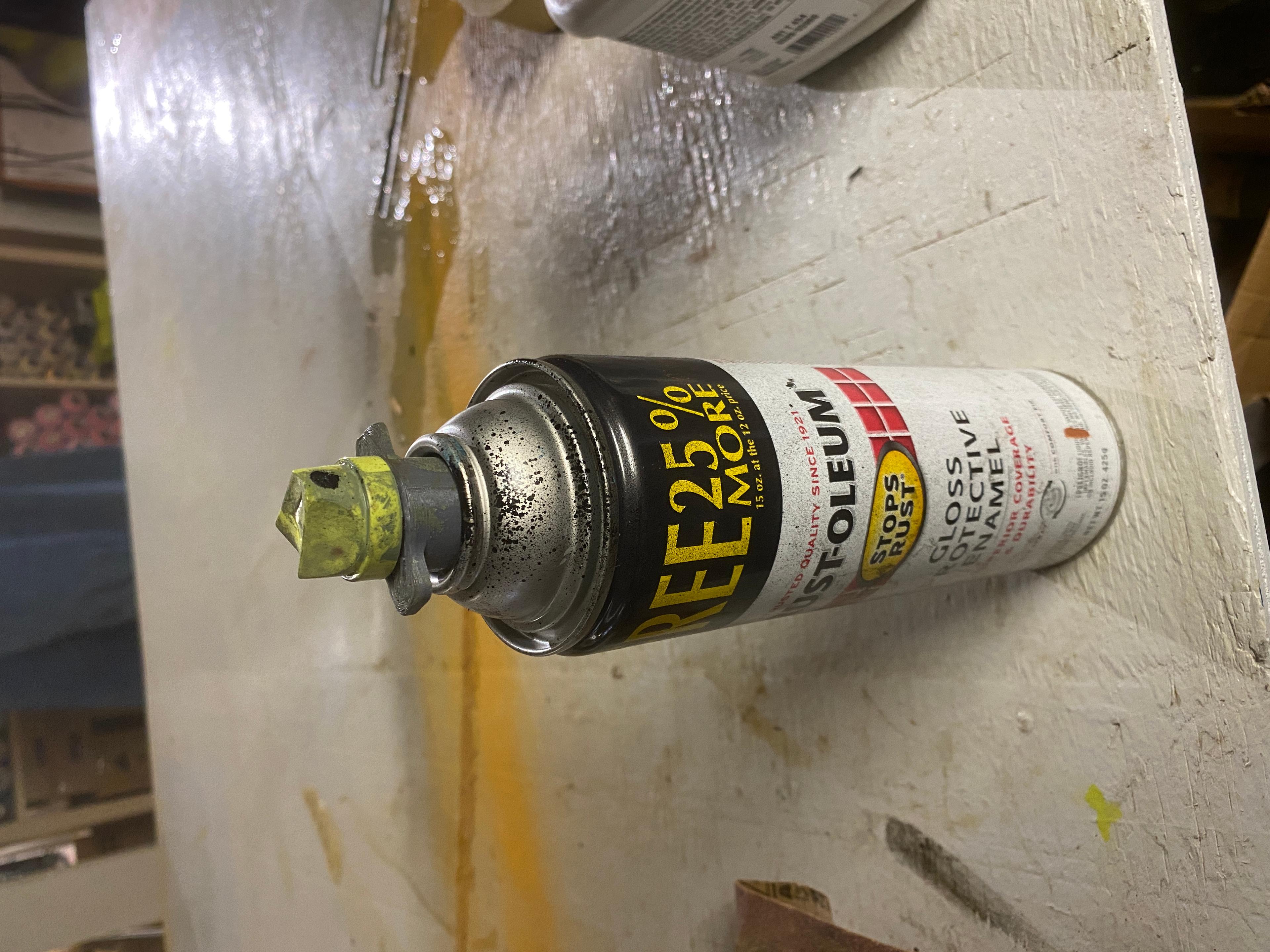 Spray Paint Cap Adapter - Rustoleum to Montana Tip! - Rustoleum Can adapted to Montana Tip with Spray Adapter - 3d model