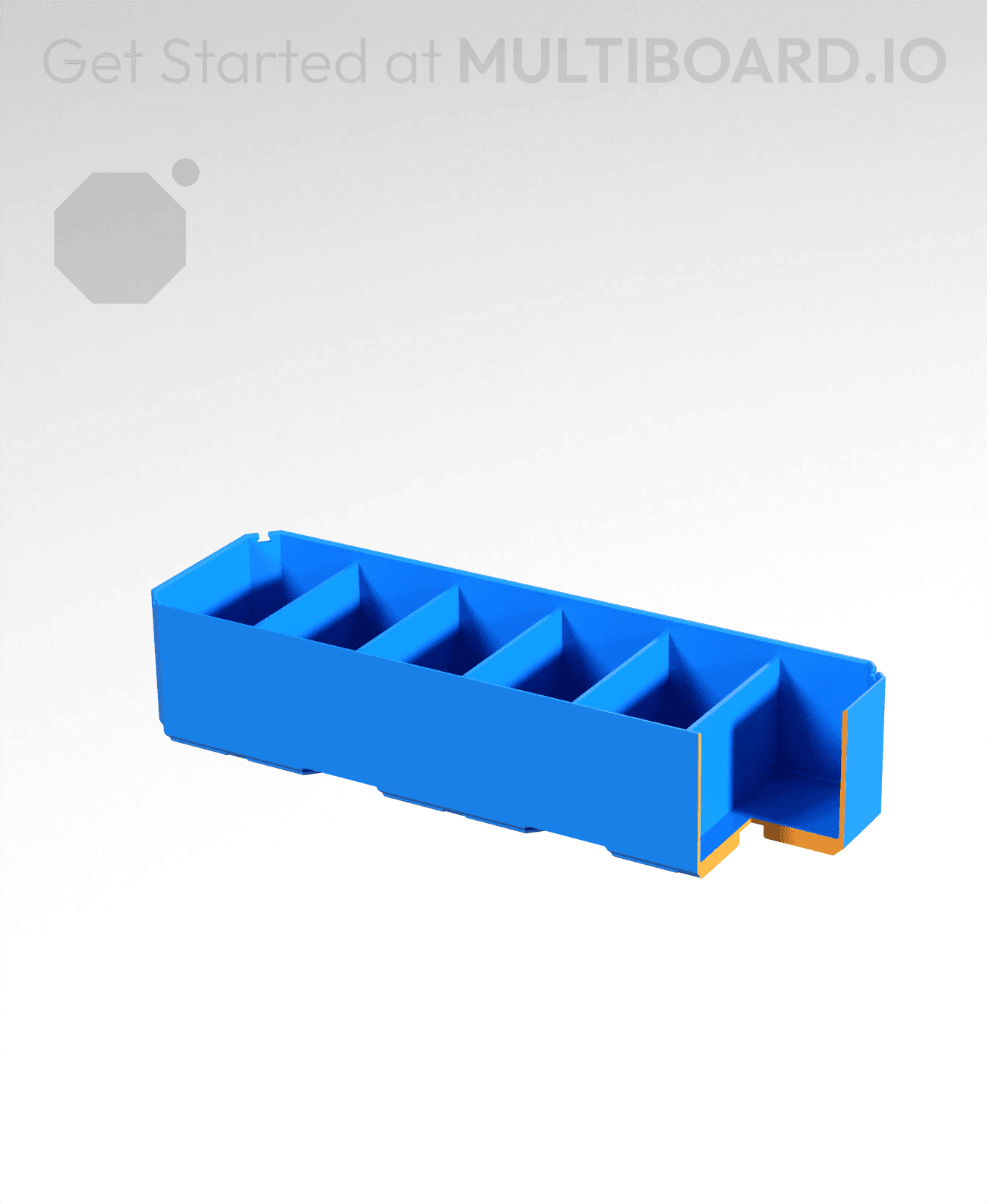 3x1x0.75 - Double Divided Bin - Multibin Insert 3d model