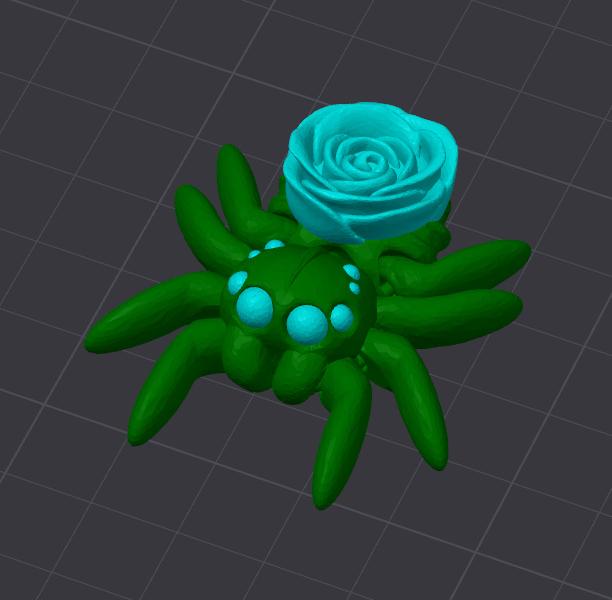 Rose Tiny Spider 3d model