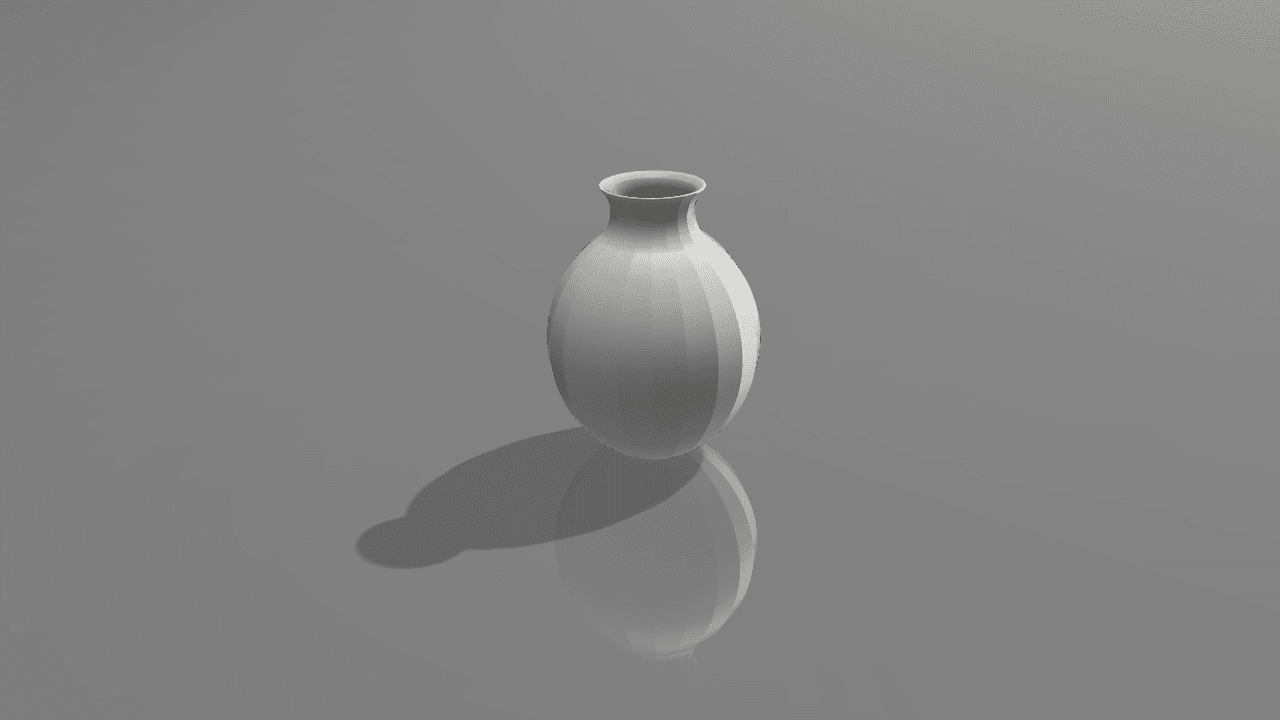 Fluted vase 3d model