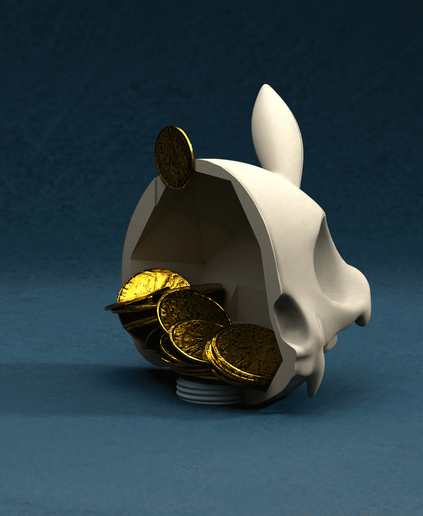 Pika Skull Piggy Bank 3d model