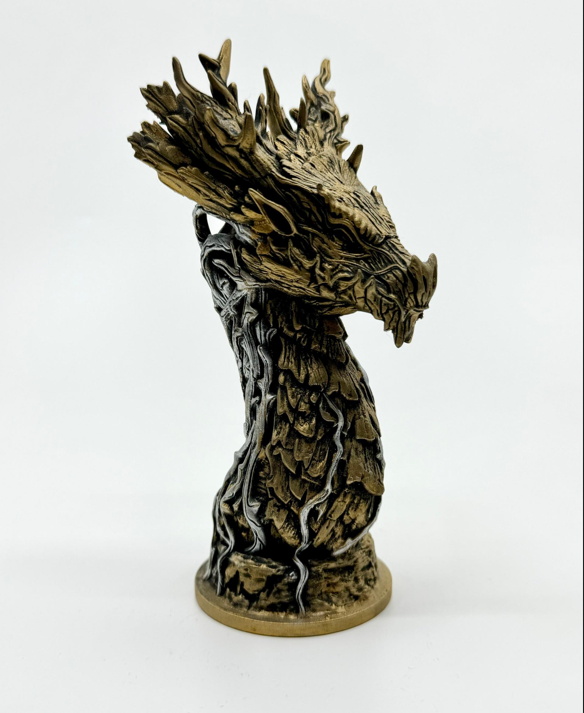 Forest Dragon bust (Pre-Supported) 3d model