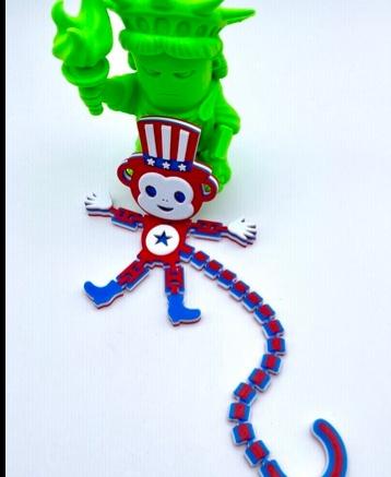  Star-Spangled Flexi Monkey - Totes adorbs! - 3d model
