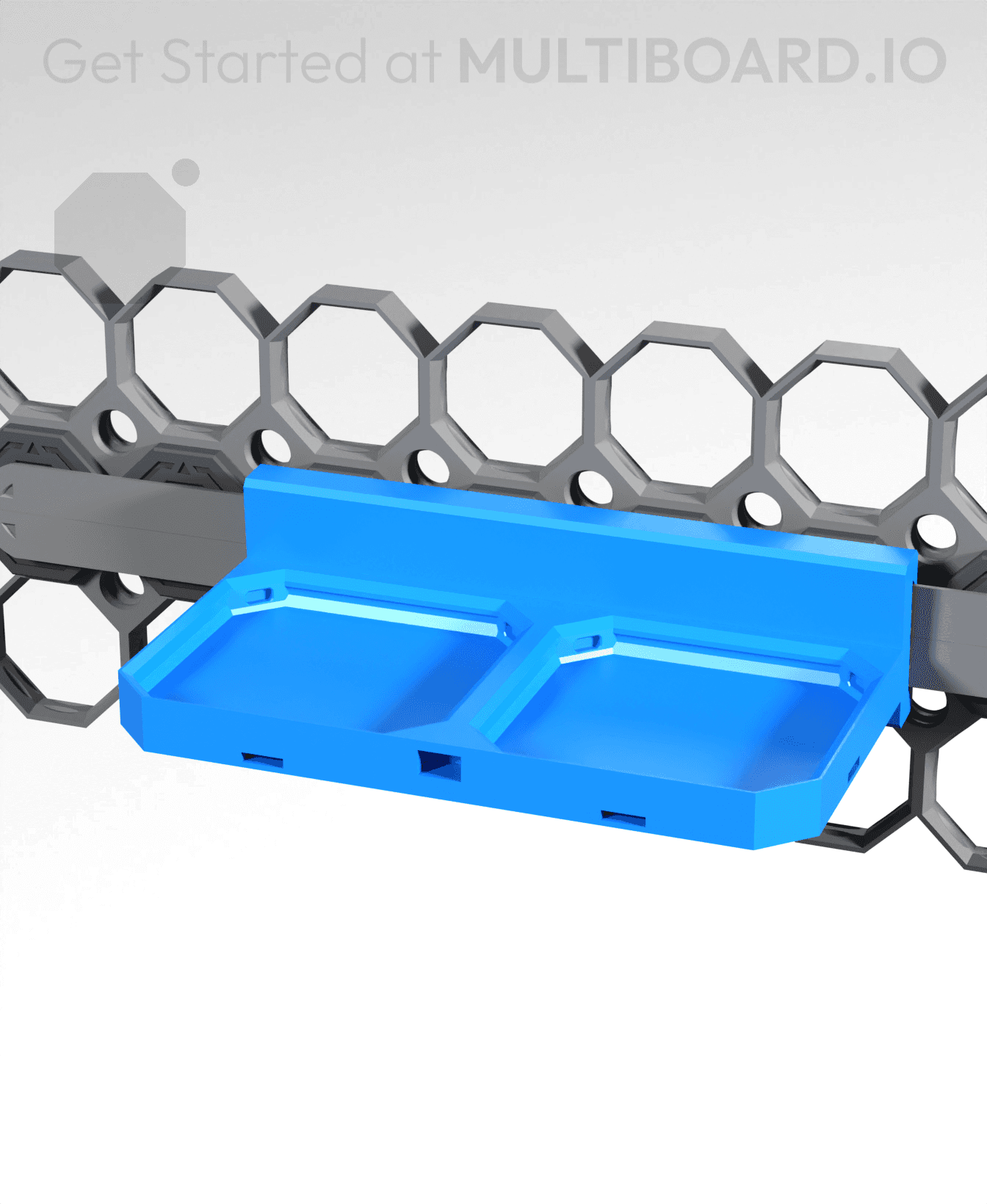 2x1 - Multibin Panel Shelf - Rail Slider 3d model