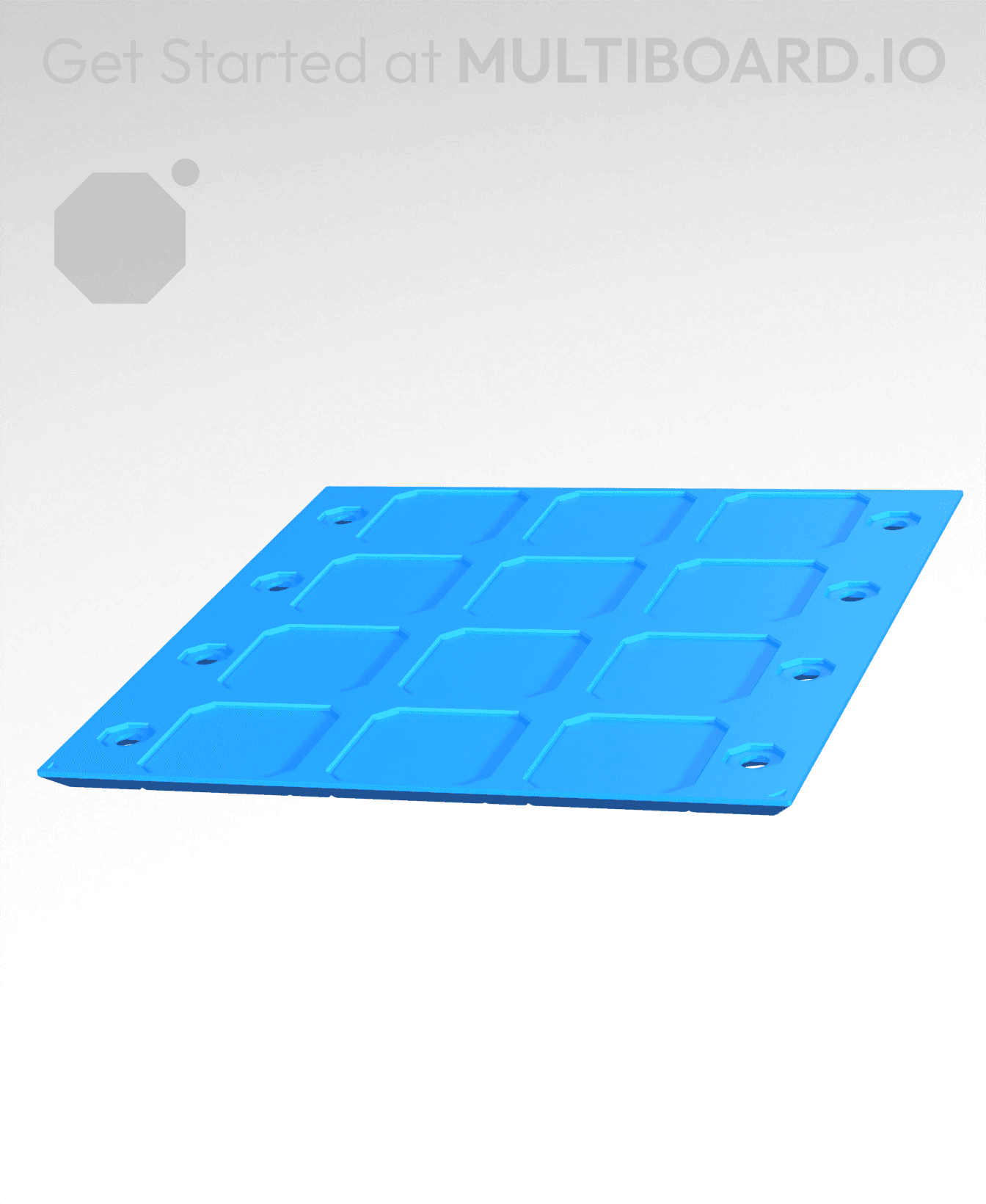 4x4 - Internal Grid - Simple Drawer Stacking Plate 3d model