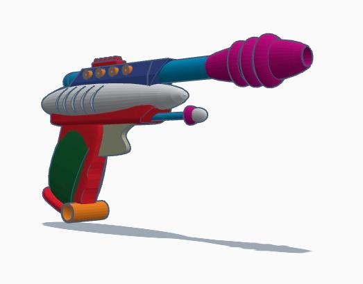 Atomic Age Ray Gun v6 3d model