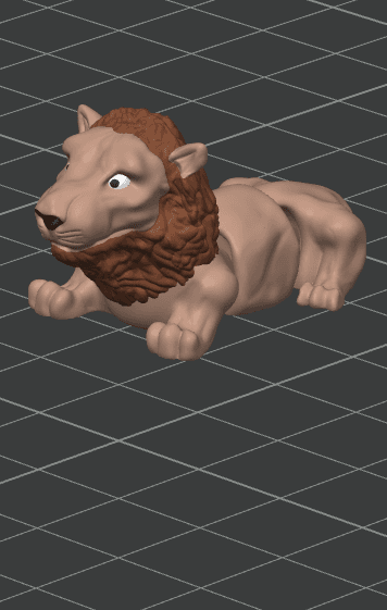 Flexi Lion (No Supports) 3d model