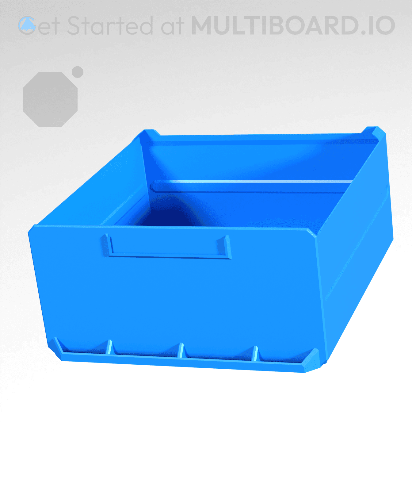 4x2x4-Deep - Multibin Simple Drawer 3d model