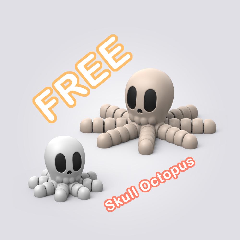 Halloween Flexi Skull Octopus 3d model