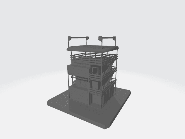 Tower House Design.obj 3d model