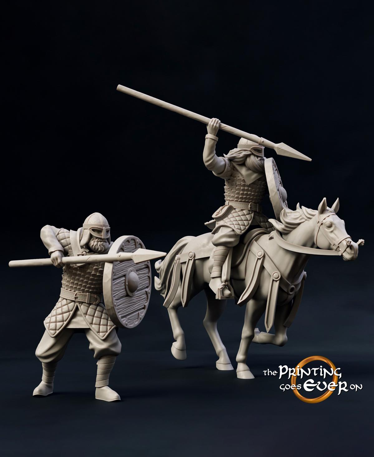 Ridermercia Spearman - On Foot and Mounted 3d model