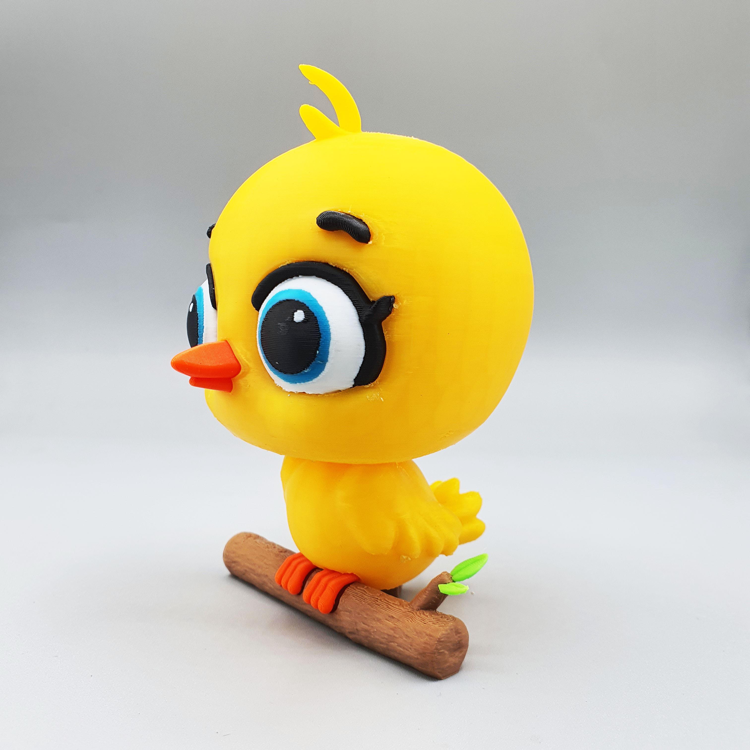 Cute Chibi Bird - Parted Out - Tweety Bird Inspired 3d model
