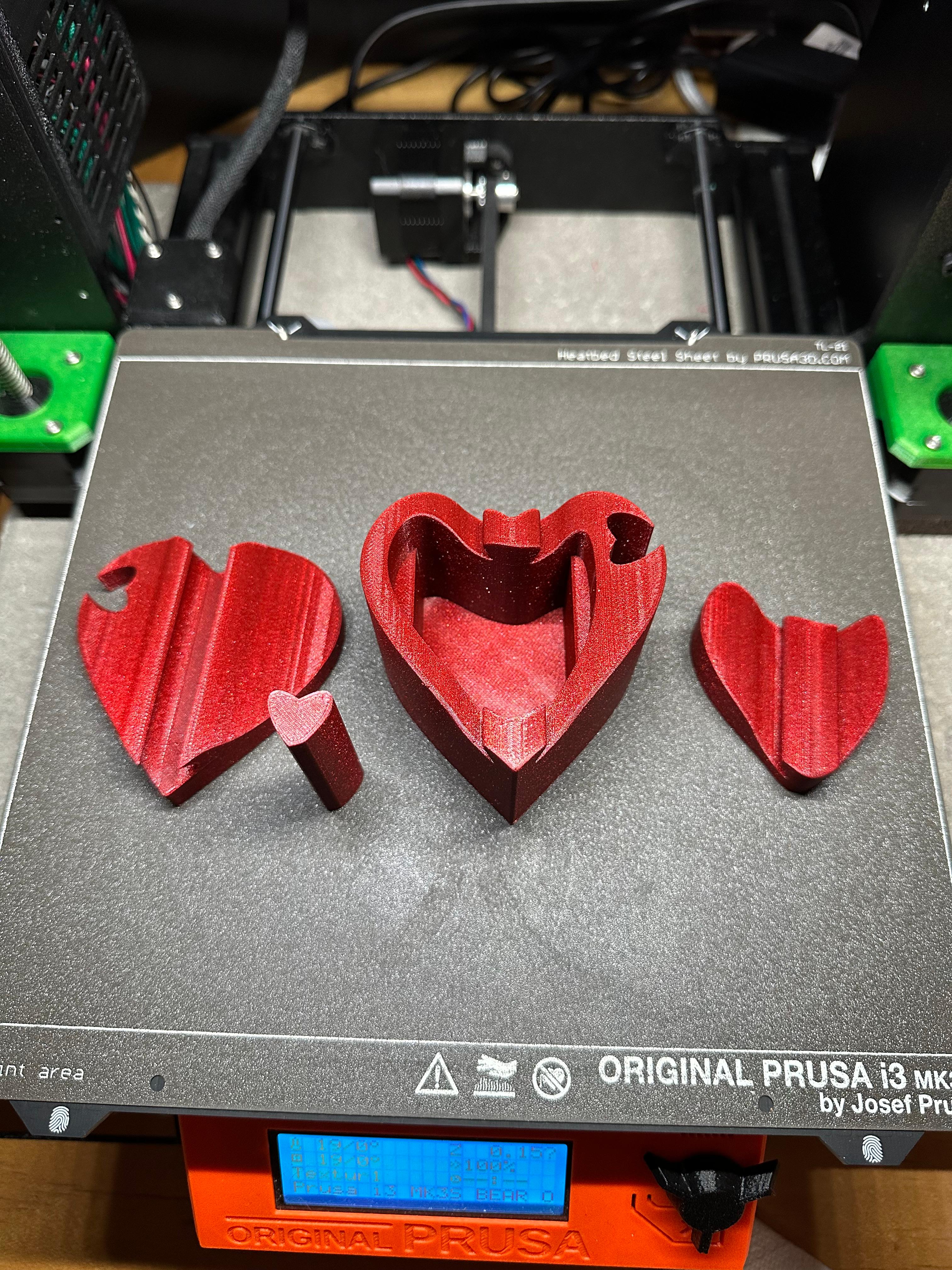 Heart box "puzzle" 3d model
