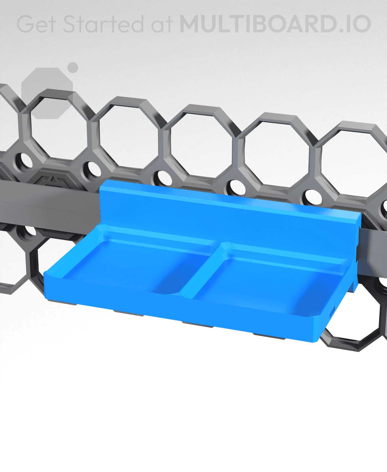 2x1 - Gridfinity Shelf - Rail Slider 3d model