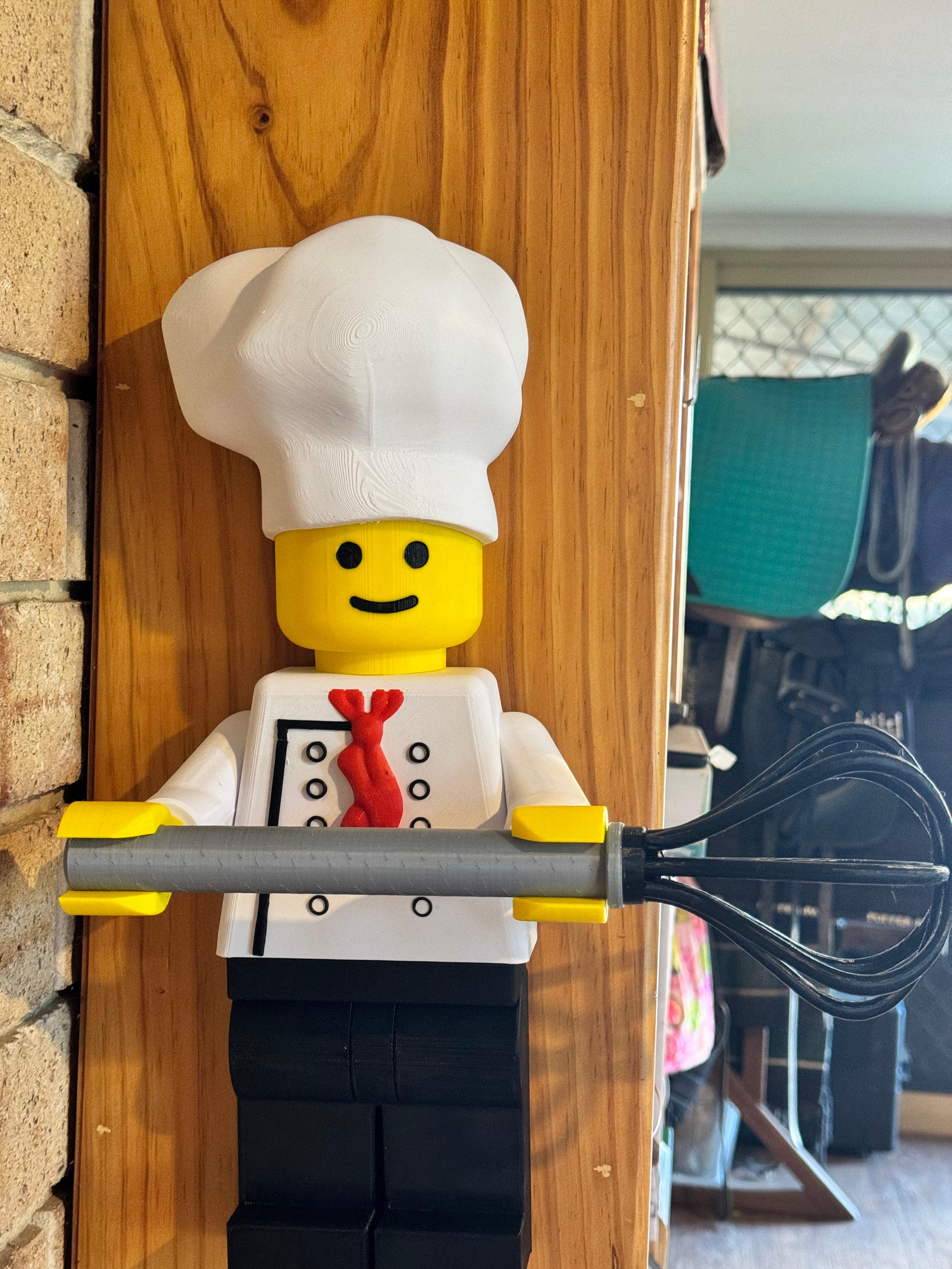Chef Man lego man Toilet roll / hand towel holders 3d model