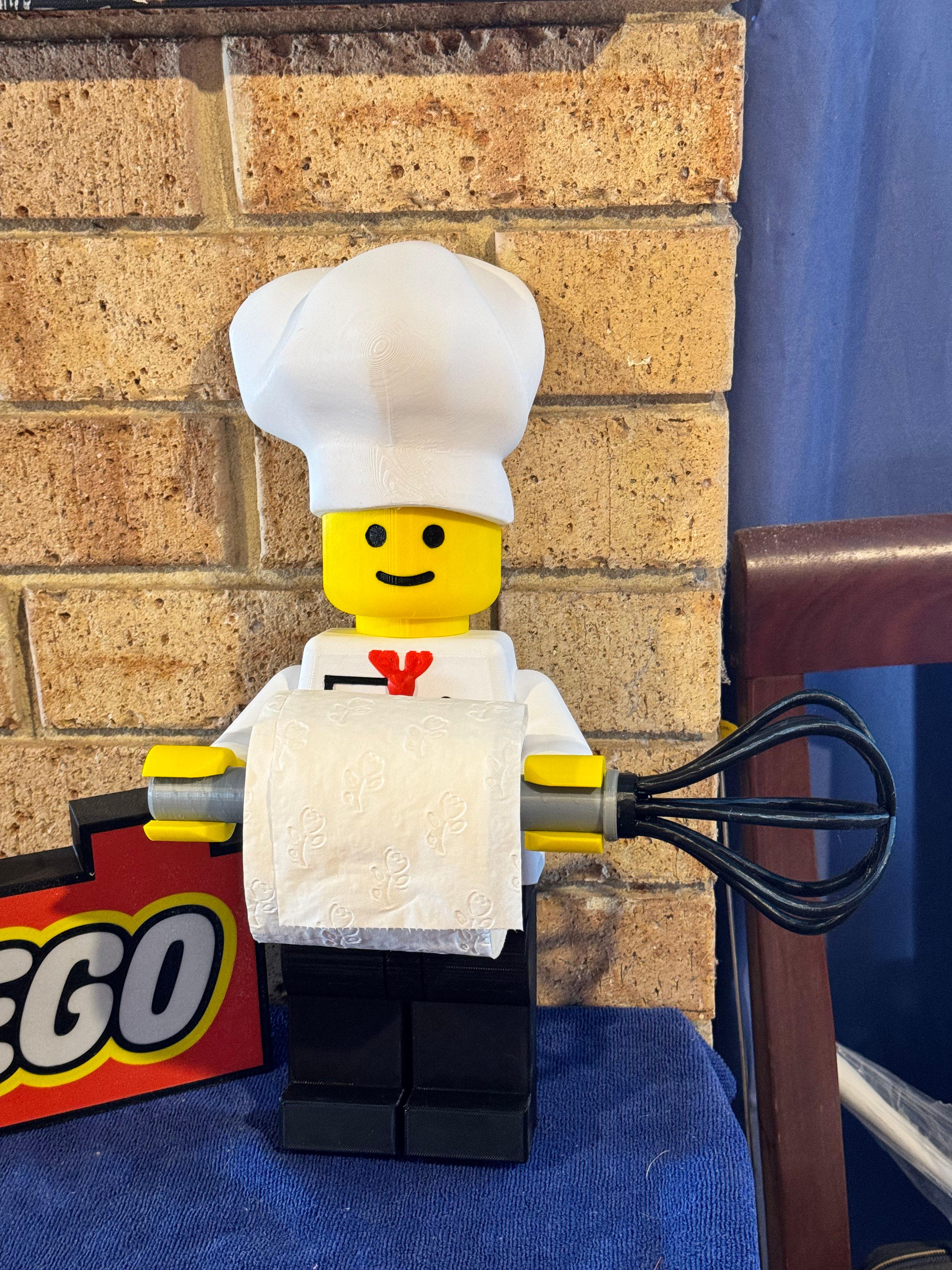 Chef Man lego man Toilet roll / hand towel holders 3d model