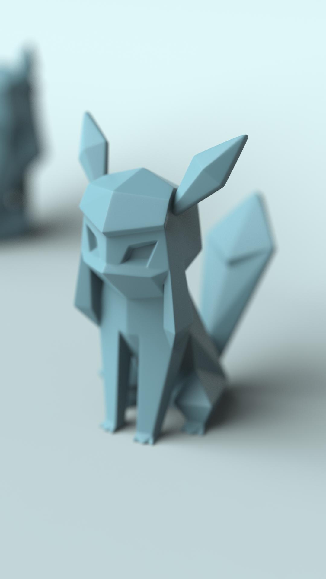 Low-poly Glaceon 3d model