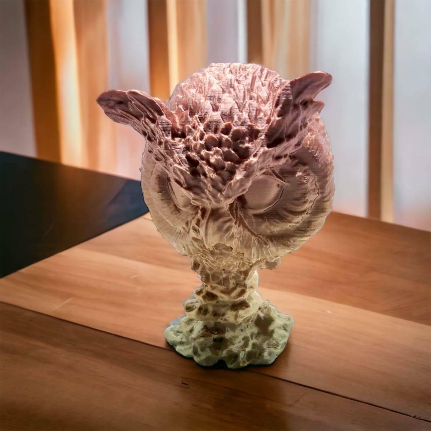 Owl head 3d model