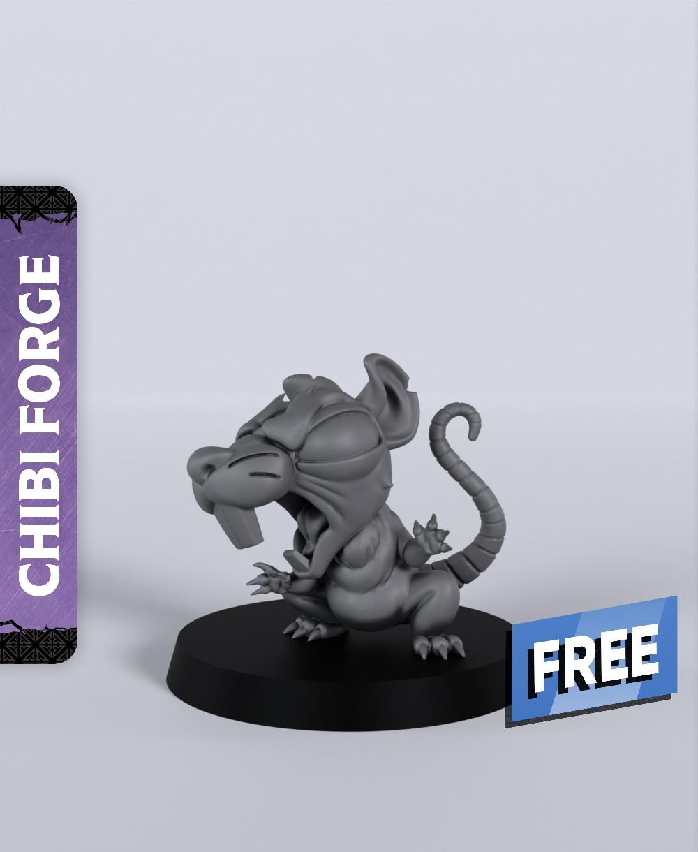 Dire Rat - With Free Dragon Warhammer - 5e DnD Inspired for RPG and Wargamers 3d model