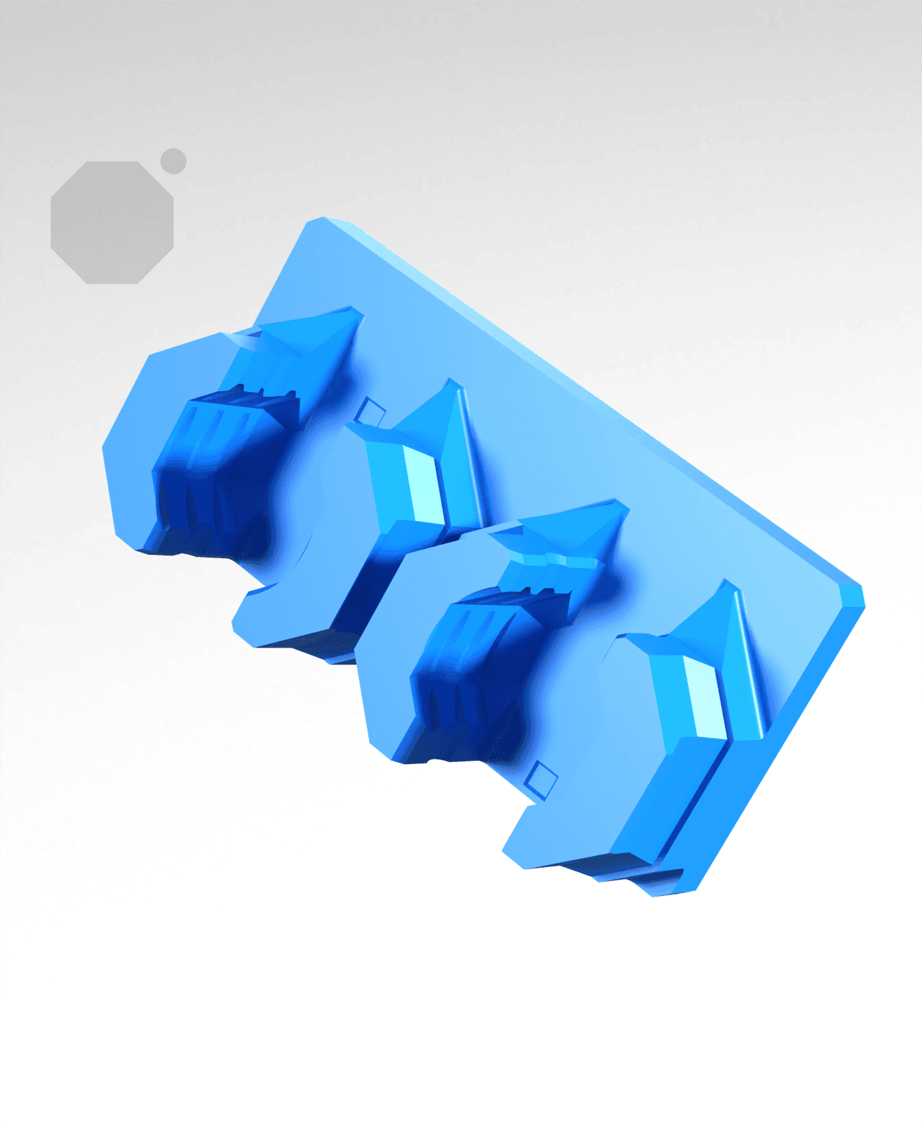 8 mm - Dual VHB Tape Mount - DS Part A 3d model