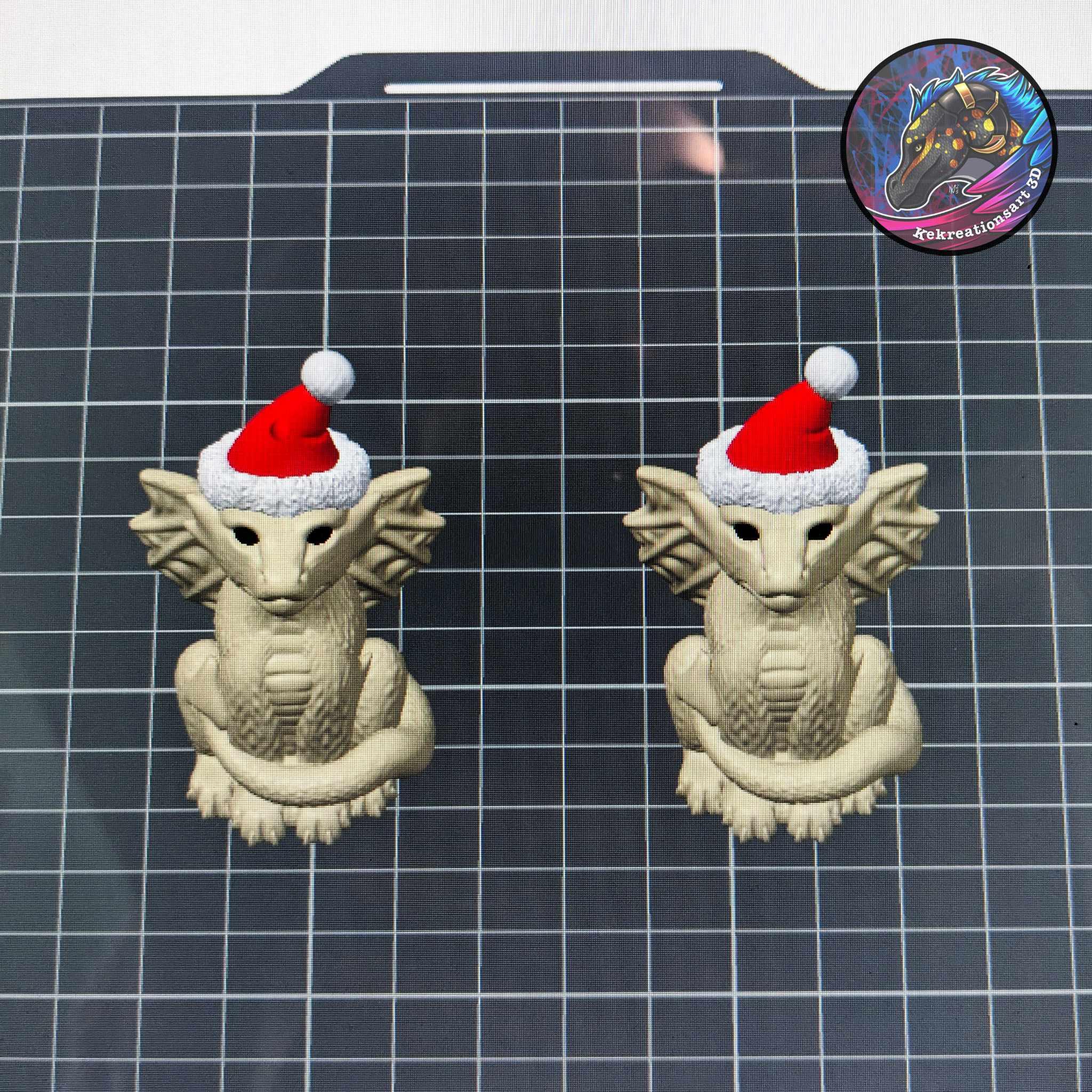 Santa Dragon Ornament + Keychain 3d model