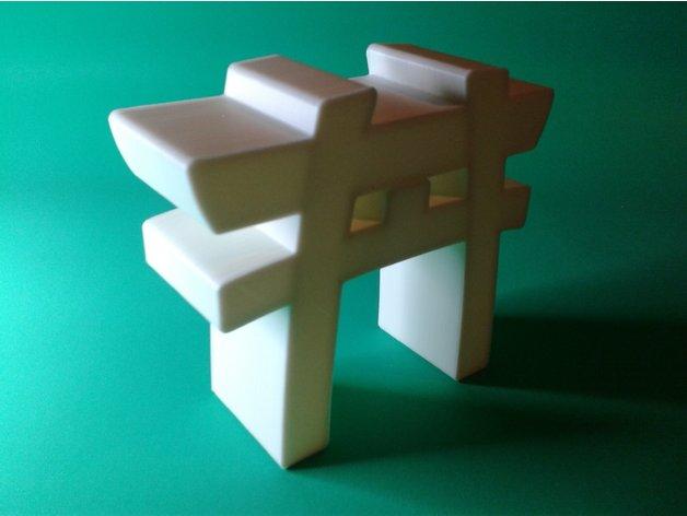 Torii Japanese gate, nestable box (v1) 3d model
