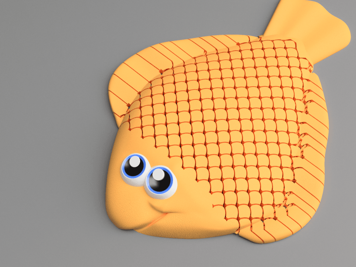 Articulating Flounder Fish 3d model