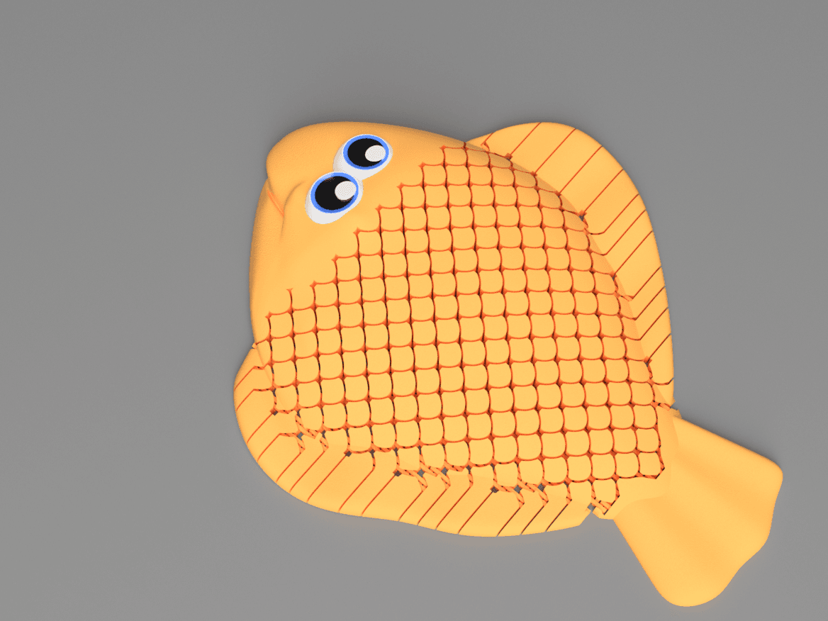 Articulating Flounder Fish 3d model