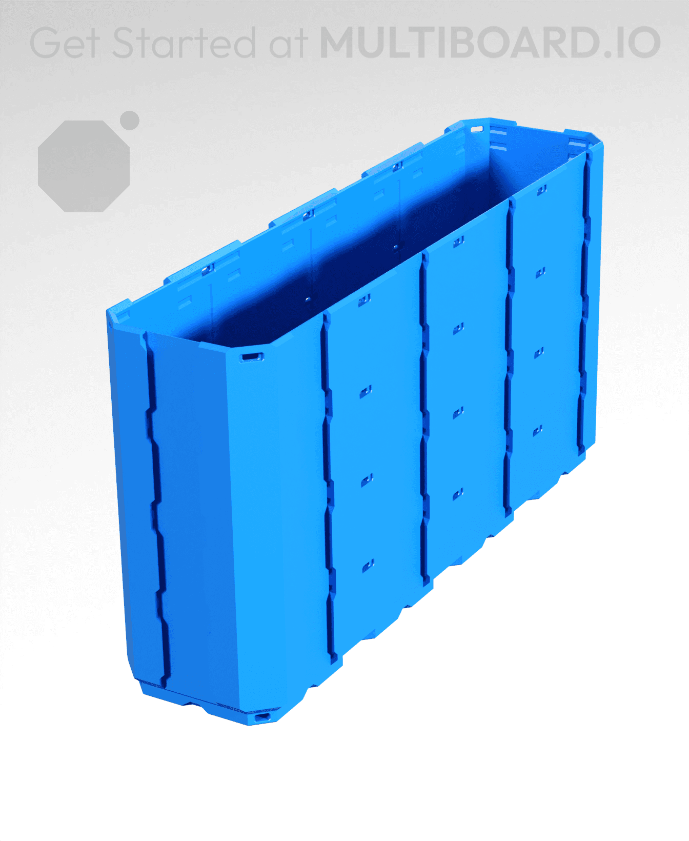 1x4x2 - Full Multipoint Rail - Multibin Shell 3d model