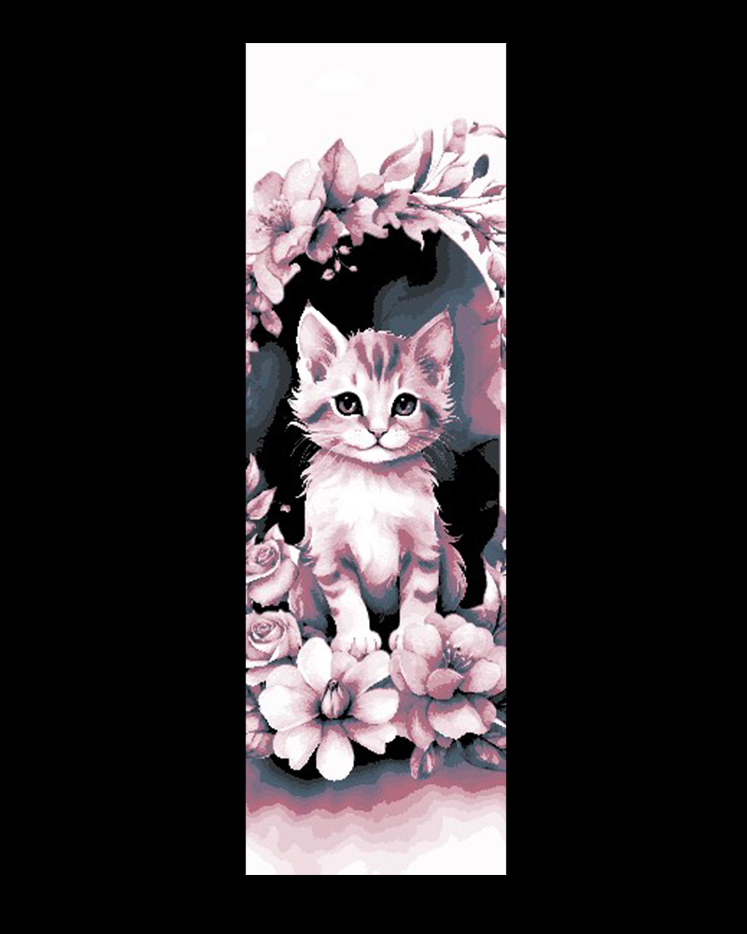 Cute Kittens and flowers, a perfect combination - Set of Bookmarks 3d model