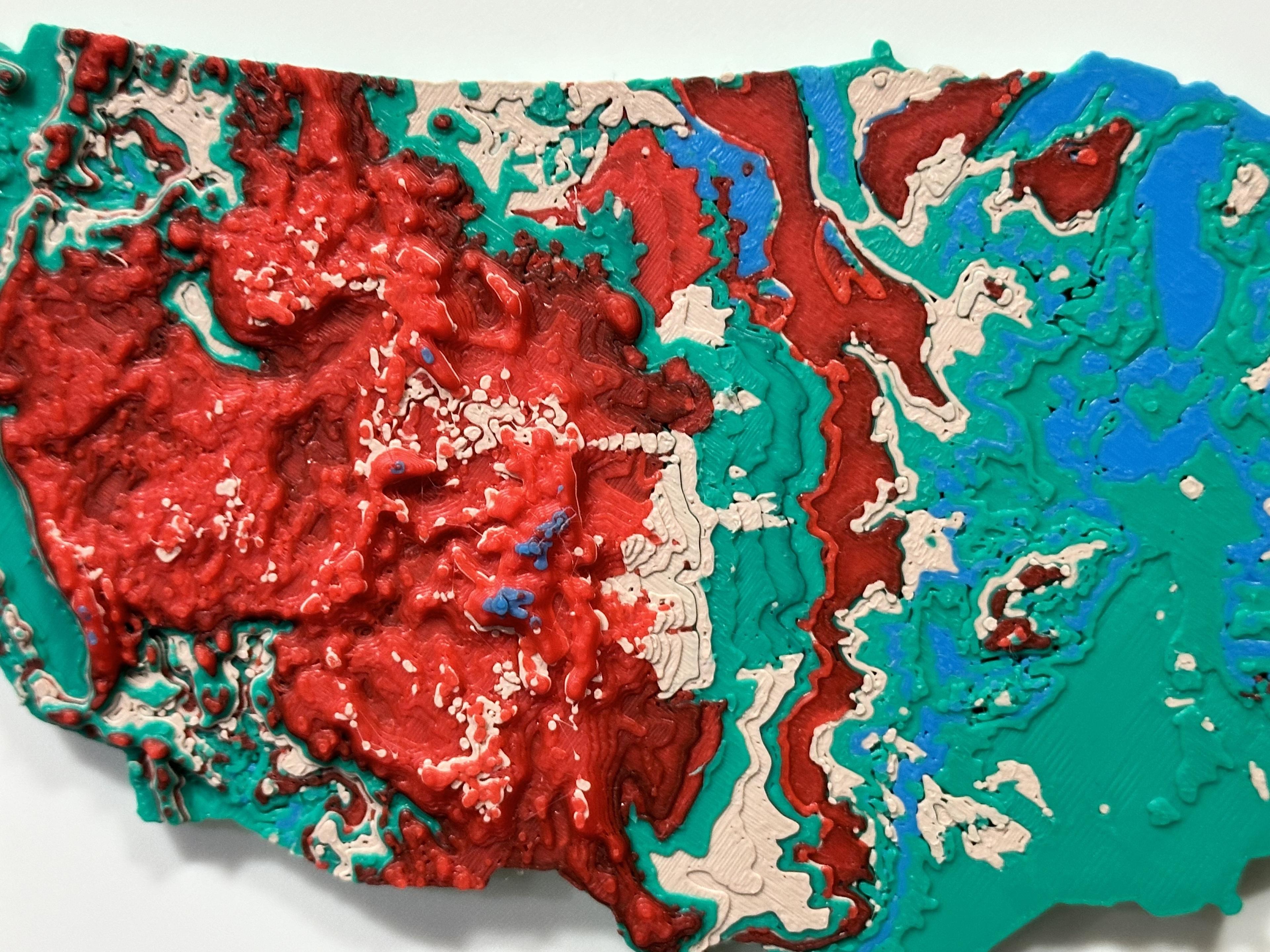 United States 3D Topographic Map 3d model