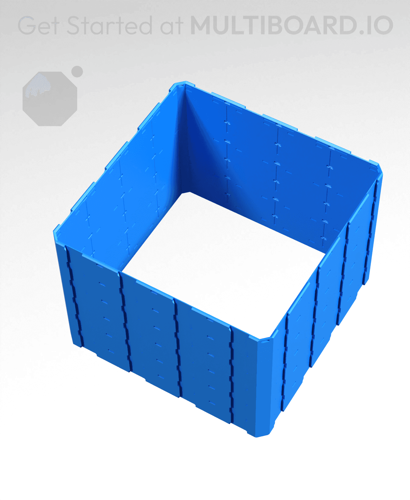 4x4x3 - Full Multipoint Rail - Pop-In Multibin Shell Extension 3d model