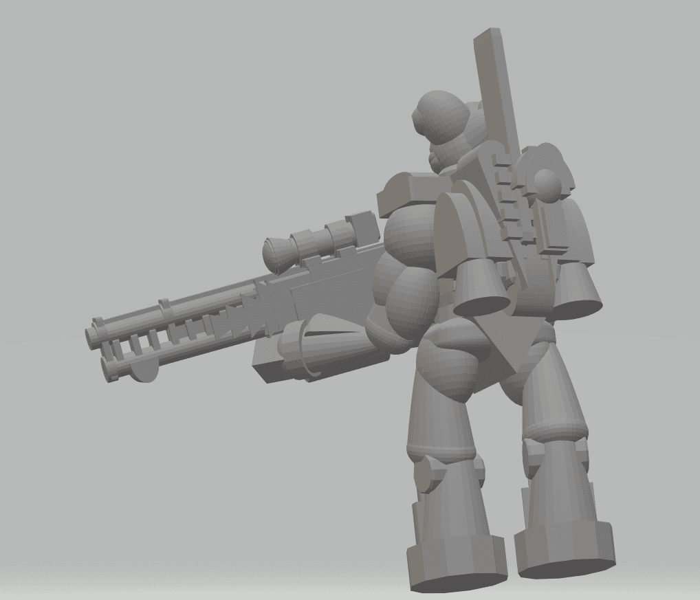 FHW:Aetherians Elite with Sniper rifle 3d model