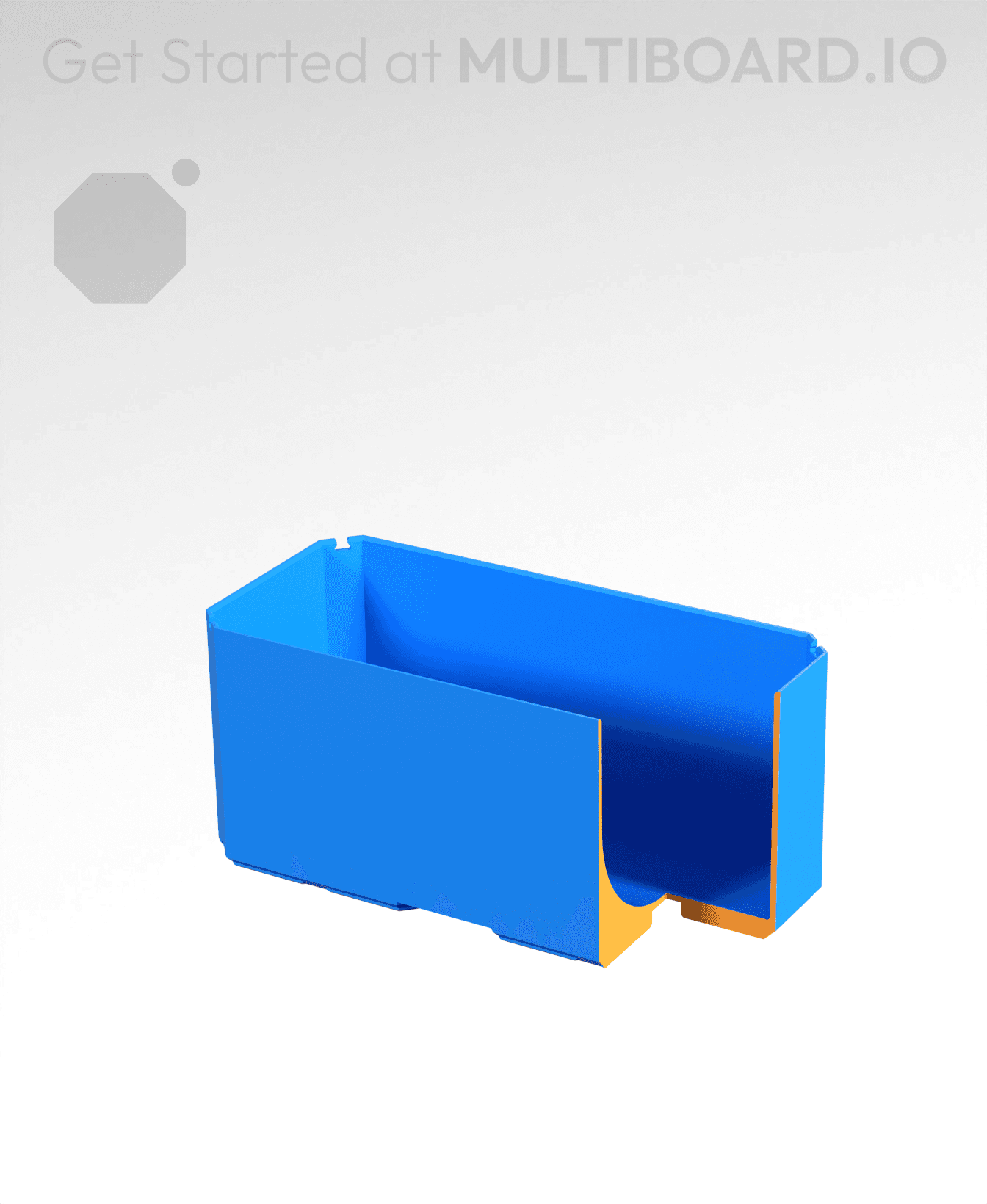 2x1x1 - Curved Bin - Multibin Insert 3d model