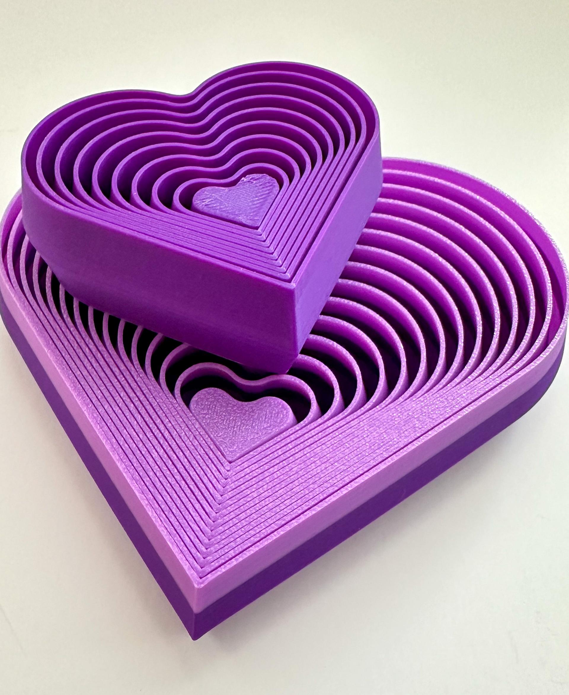 Heart Layered Fidget (2 sizes) 3d model