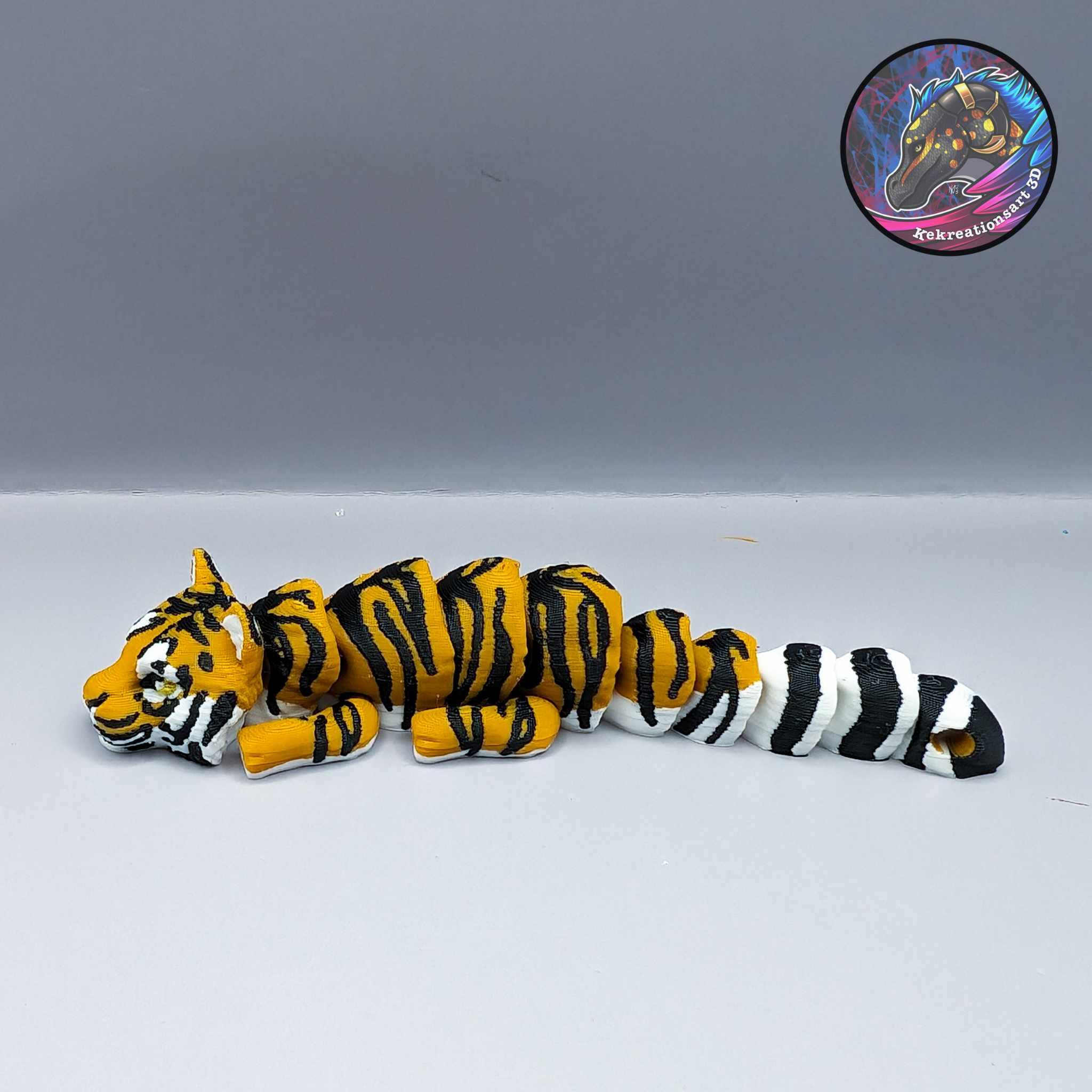 Baby Flexi Tiger Keychain 3d model