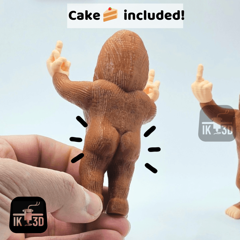 Bigfoot Middle Finger / 3MF Included / No Supports 3d model