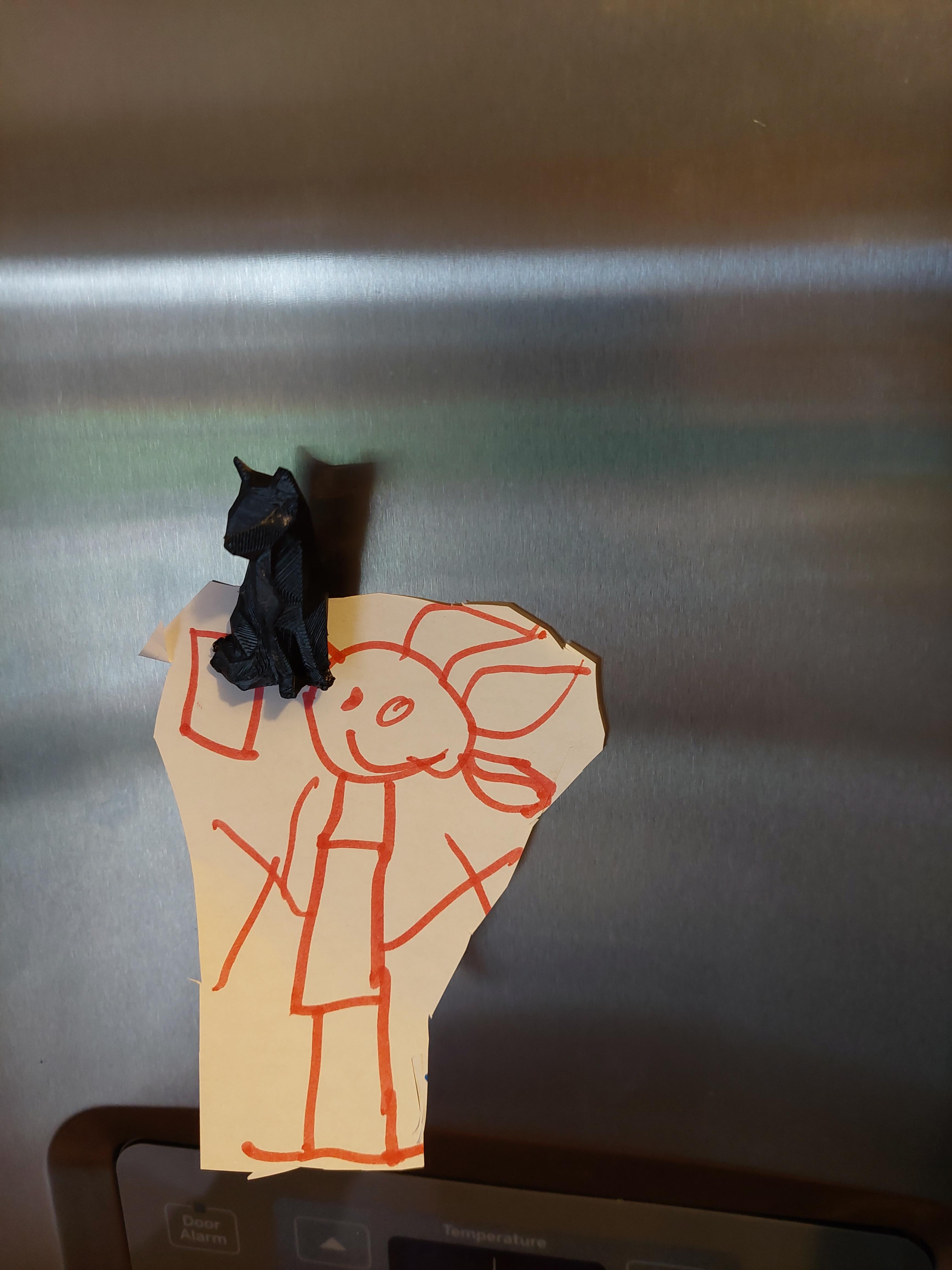 Low Poly Cat Fridge Magnet 3d model