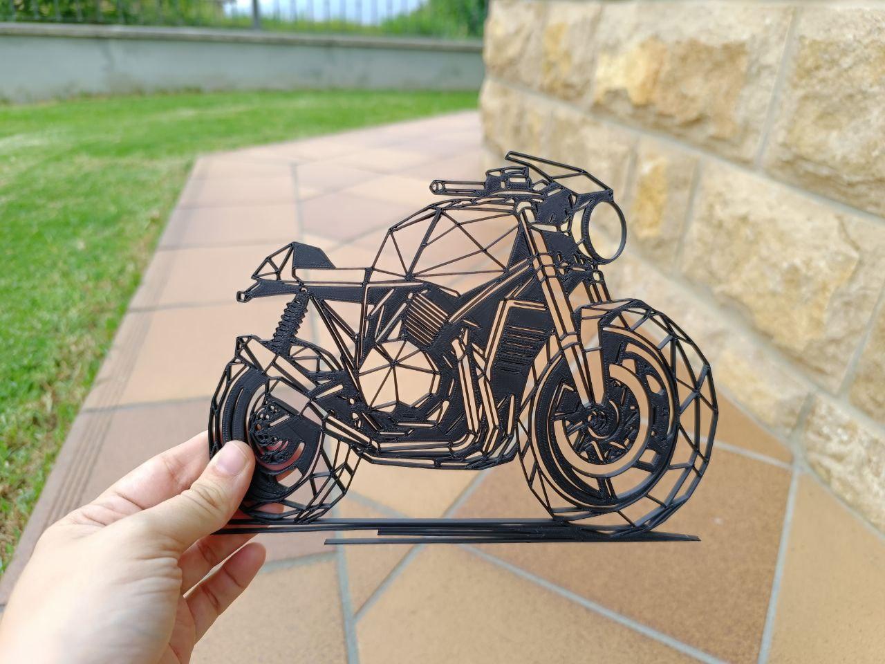 Geometric Cafe Racer motorcycle - model 2 3d model