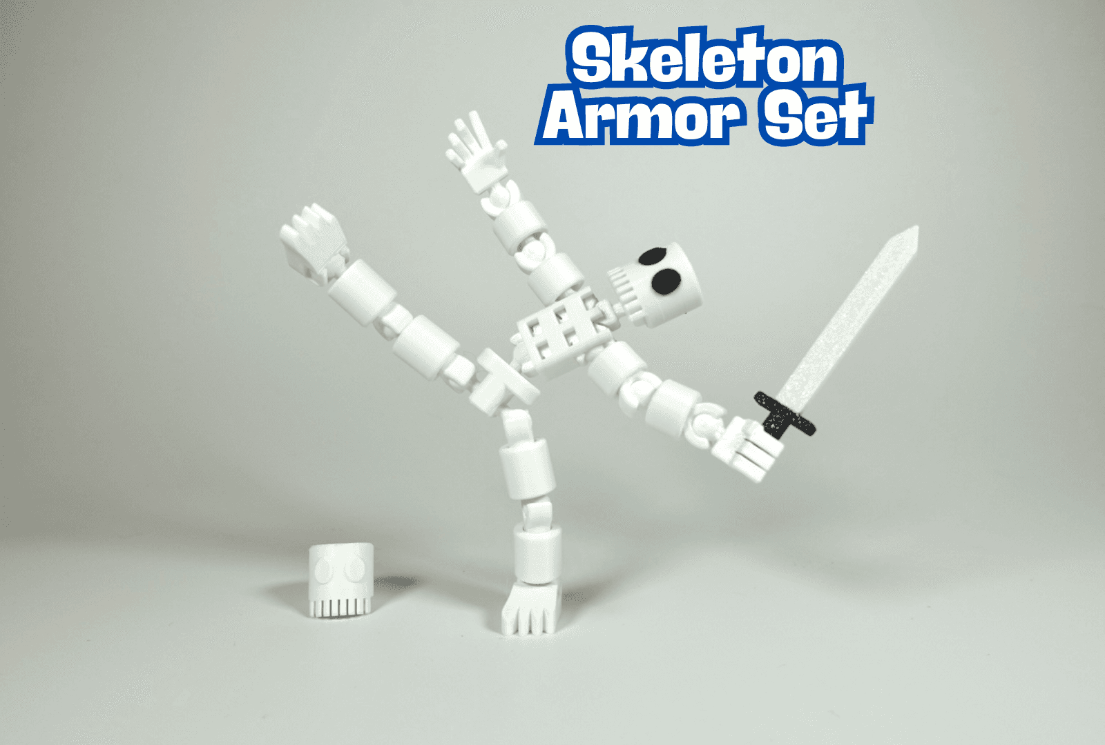 Skeleton Armor Set (MM3D Action Figure) 3d model