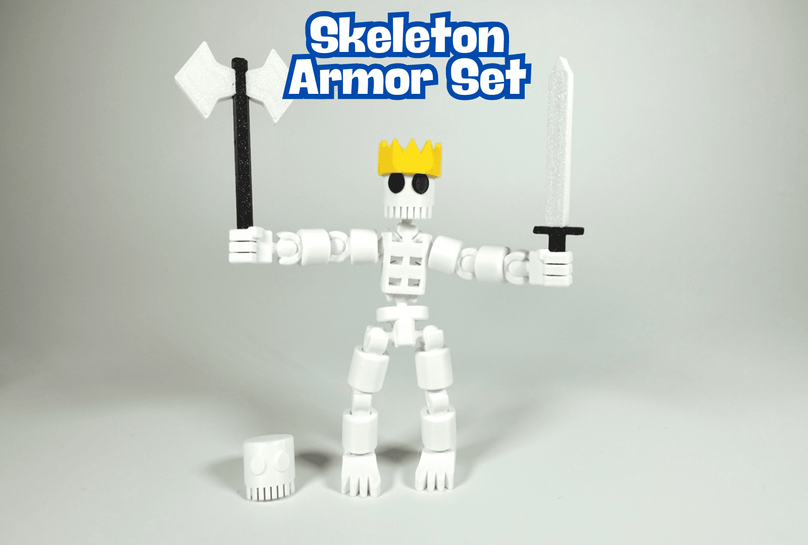 Skeleton Armor Set (MM3D Action Figure) 3d model