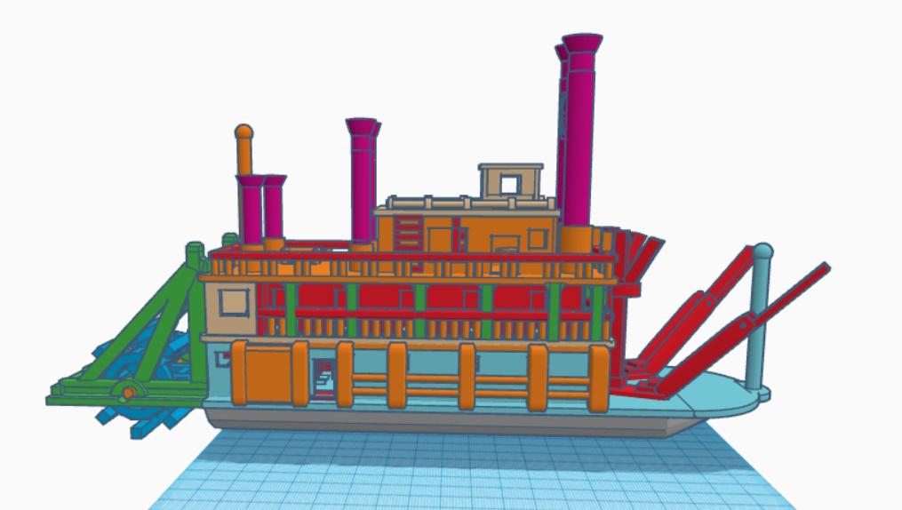 Steam Boat 3d model